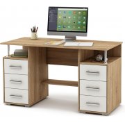 дуб сонома / белый