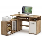 дуб сонома / белый