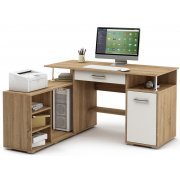 дуб сонома / белый