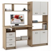 дуб сонома / белый