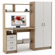 дуб сонома / белый