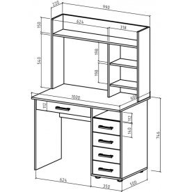 Компьютерный стол Дастин 11Я