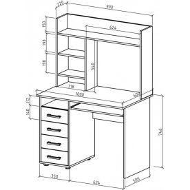Компьютерный стол Остин-12