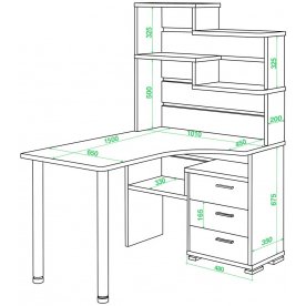 Компьютерный стол Домино СР-132-150 В-правый