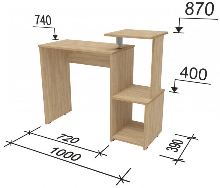 Письменный стол Джаз-30 дуб сонома