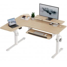 Компьютерный стол Eureka ERK-EHD-L60L-MW