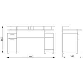 Компьютерный стол Интерлиния СК-12