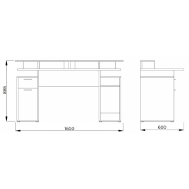 Компьютерный стол Интерлиния СК-12