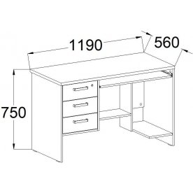 Компьютерный стол КС 12.01.7