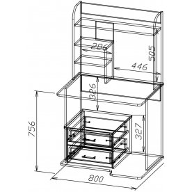 Компьютерный стол Мебелеф-12
