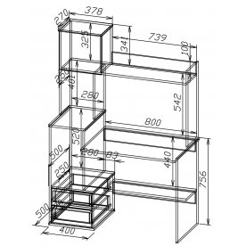 Компьютерный стол Мебелеф-13