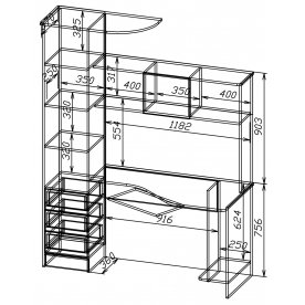 Компьютерный стол Мебелеф-19