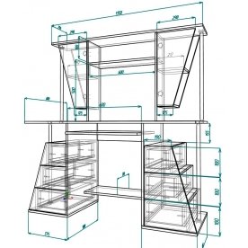 Компьютерный стол Мебелеф-52