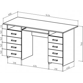 Компьютерный стол Найт-9К