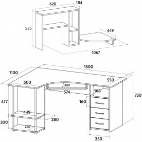 Компьютерный стол С-237