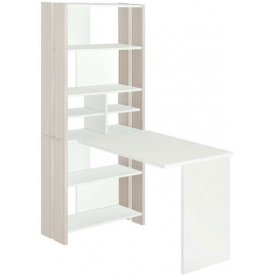 Компьютерный стол со стеллажом СТЛ-ОВХ и столешницей 130РПрям без тумбы