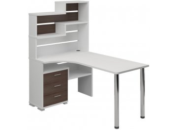 Компьютерный стол Жаспера-132-160 левый с надстройкой