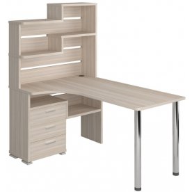 Компьютерный стол Жаспера-132-160 левый с надстройкой