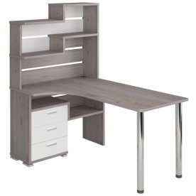 Компьютерный стол Жаспера-132-160 левый с надстройкой