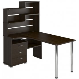 Компьютерный стол Жаспера-132-160 левый с надстройкой