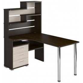 Компьютерный стол Жаспера-132-160 левый с надстройкой