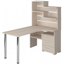 Компьютерный стол Жаспера-132-160 правый с надстройкой