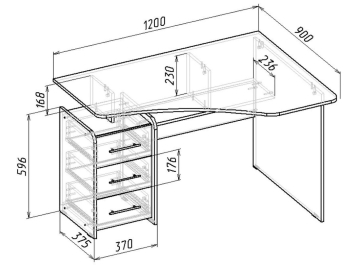 Компьютерный стол Триан-5