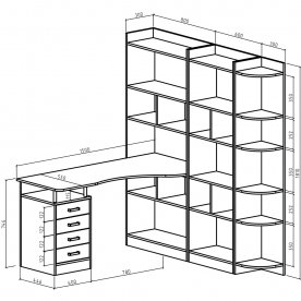 Письменный стол Атлант-1863
