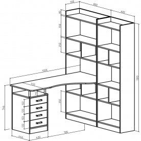 Письменный стол Атлант-186