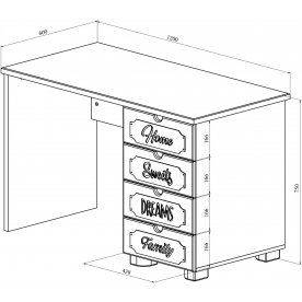 Письменный стол Дримстар ДС-007 комплектация 1