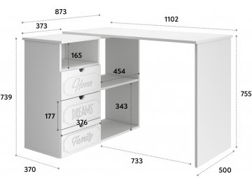 Письменный стол Дримстар ДС-5
