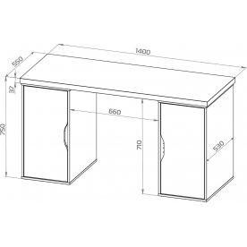 Письменный стол Ингар 2/ДВ/ДВ