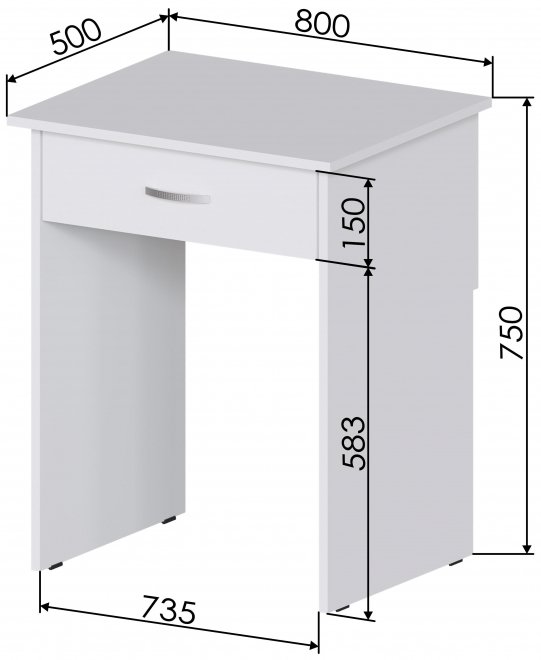 Письменный стол Хит-14 белый