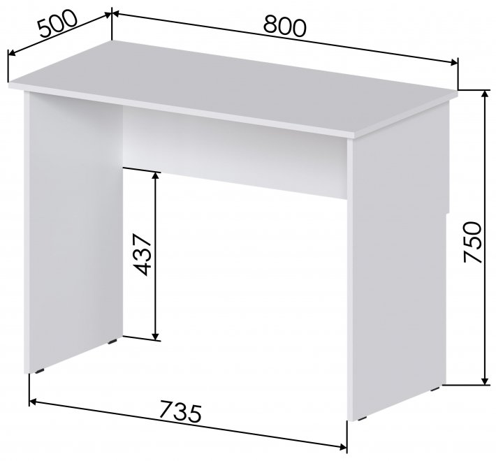 Письменный стол Хит-16 белый