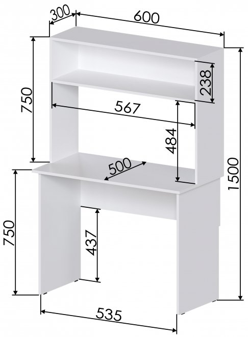 Письменный стол Хит-47 белый