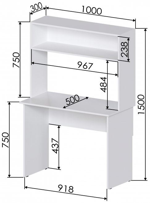 Письменный стол Хит-49 белый
