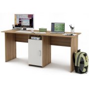 дуб сонома / белый