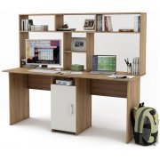 дуб сонома / белый