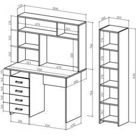 Письменный стол Лайт 4