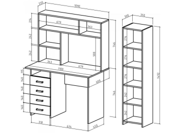 Письменный стол Лайт 4