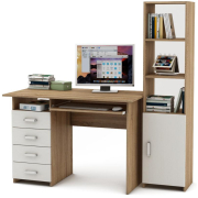 дуб сонома / белый