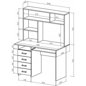 Письменный стол Лайт-4К
