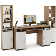 дуб сонома / белый