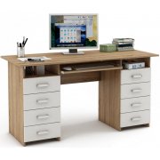 дуб сонома / белый