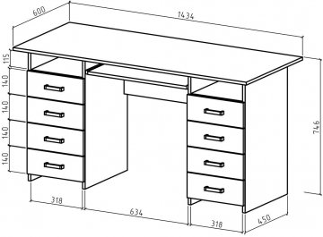 Письменный стол Лайт-9К