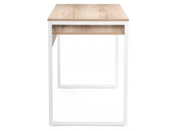 Компьютерный стол Леон Лофт дуб делано светлый / белый матовый