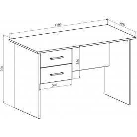Письменный стол ОФ-112К + ОФ-21