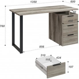 Письменный стол С-406 135х60