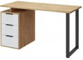 Письменный стол С-406 135х60 дуб крафт золотой / меренга