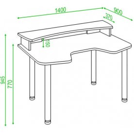 Письменный стол СКЛ-Игр140МО
